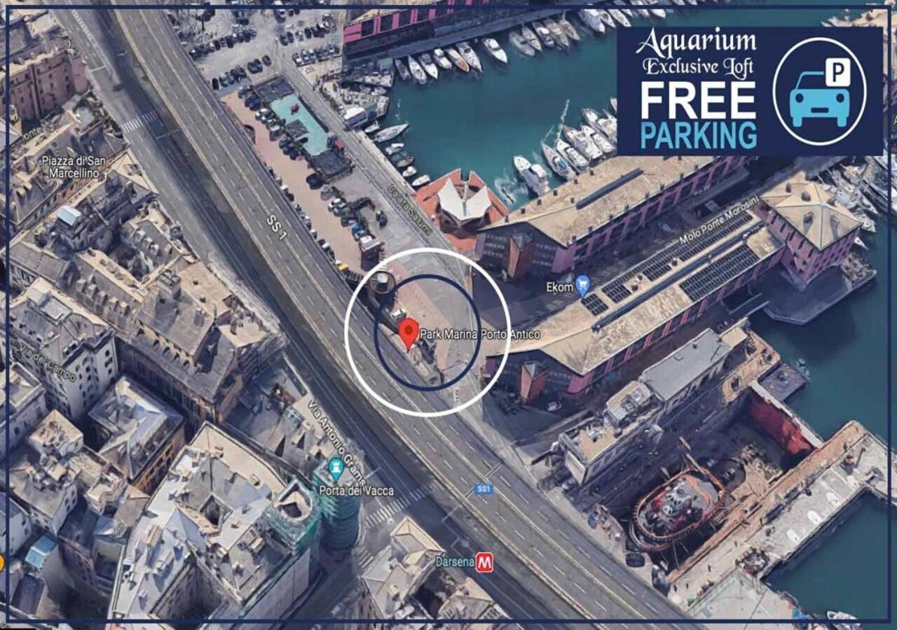 Aquarium Exclusive Loft - Private Parking Appartement Genua Buitenkant foto